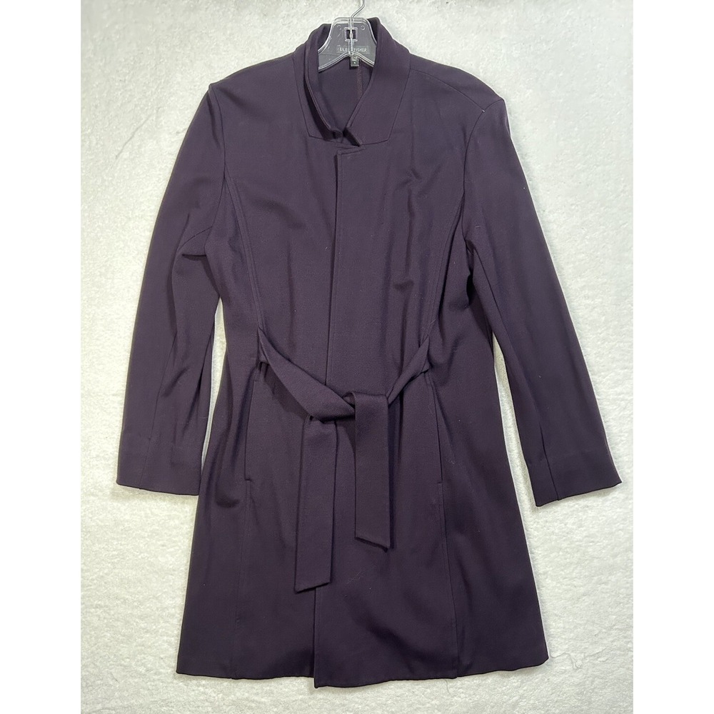 Eileen Fisher Womens Size S Purple Viscose Long Sleeve Wrap Pullover Jacket (K2)